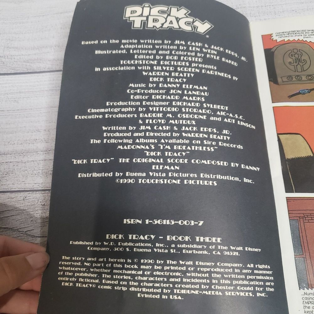 Dick Tracy Comic Book Third of Three 1990 Walt Disney Publications - Picture 7 of 9